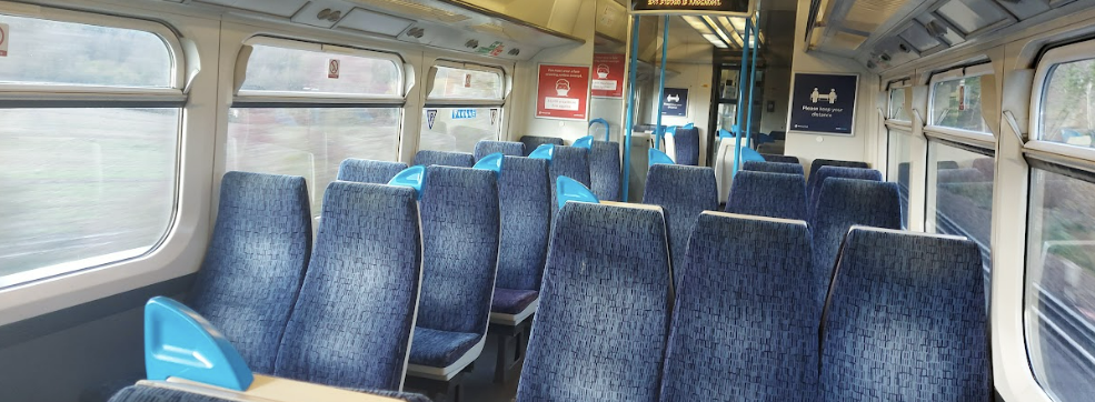 interior of southeastern networker train