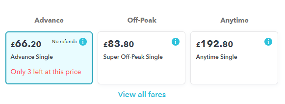 ticket options on the SmartSplit site