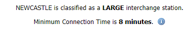 delay repay split tickets info - minimum connection time at newcastle station